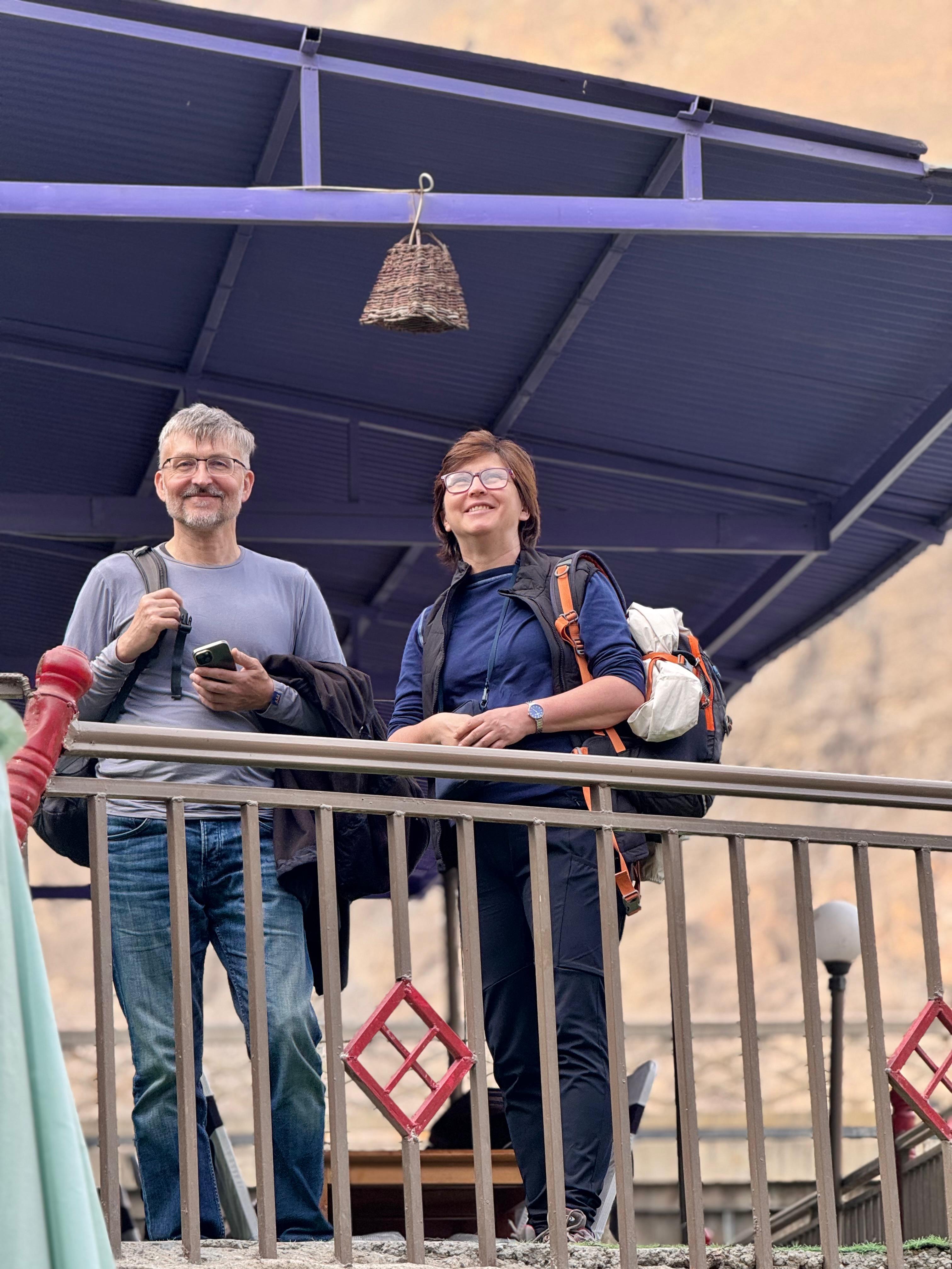 Photographer at dawn on Baltoro glacier